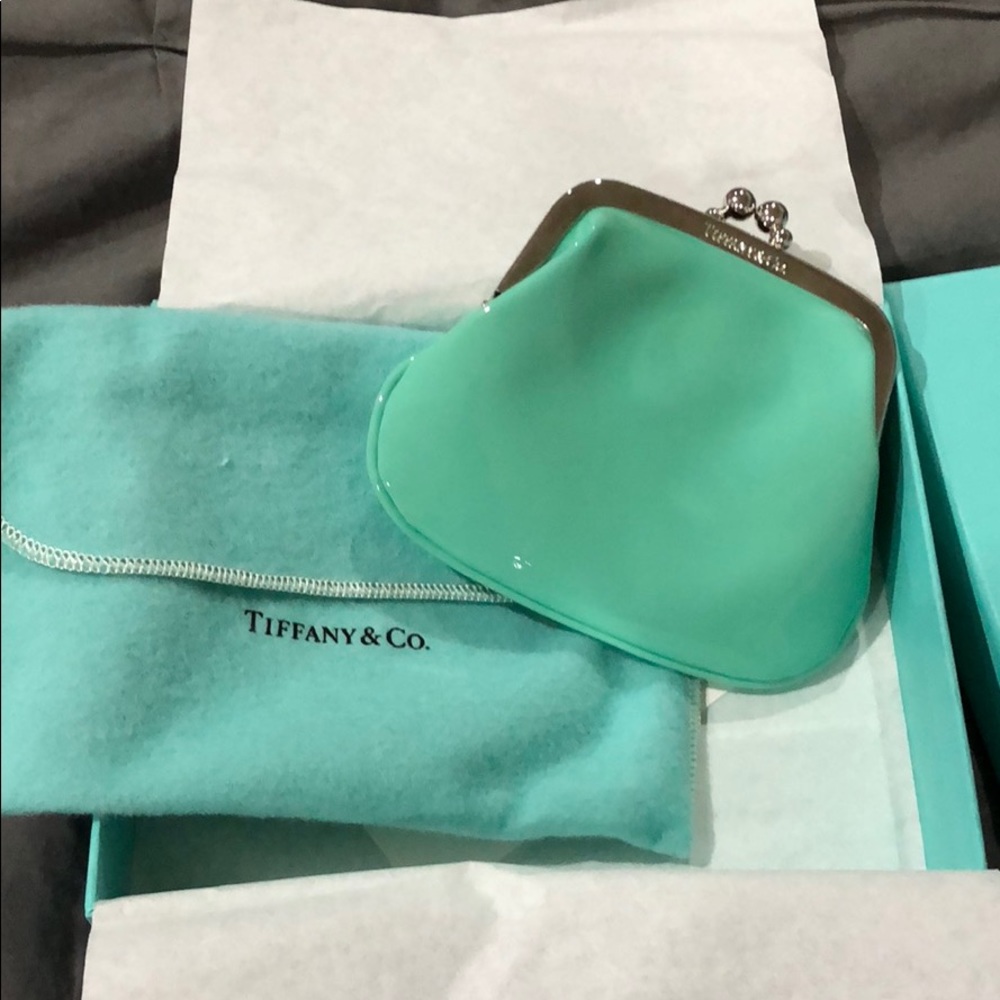 NWOT Tiffany patent leather coin purse